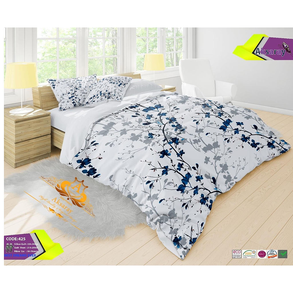 روتختی دو نفره میکرو پنبه چاپ دیجیتال 425
