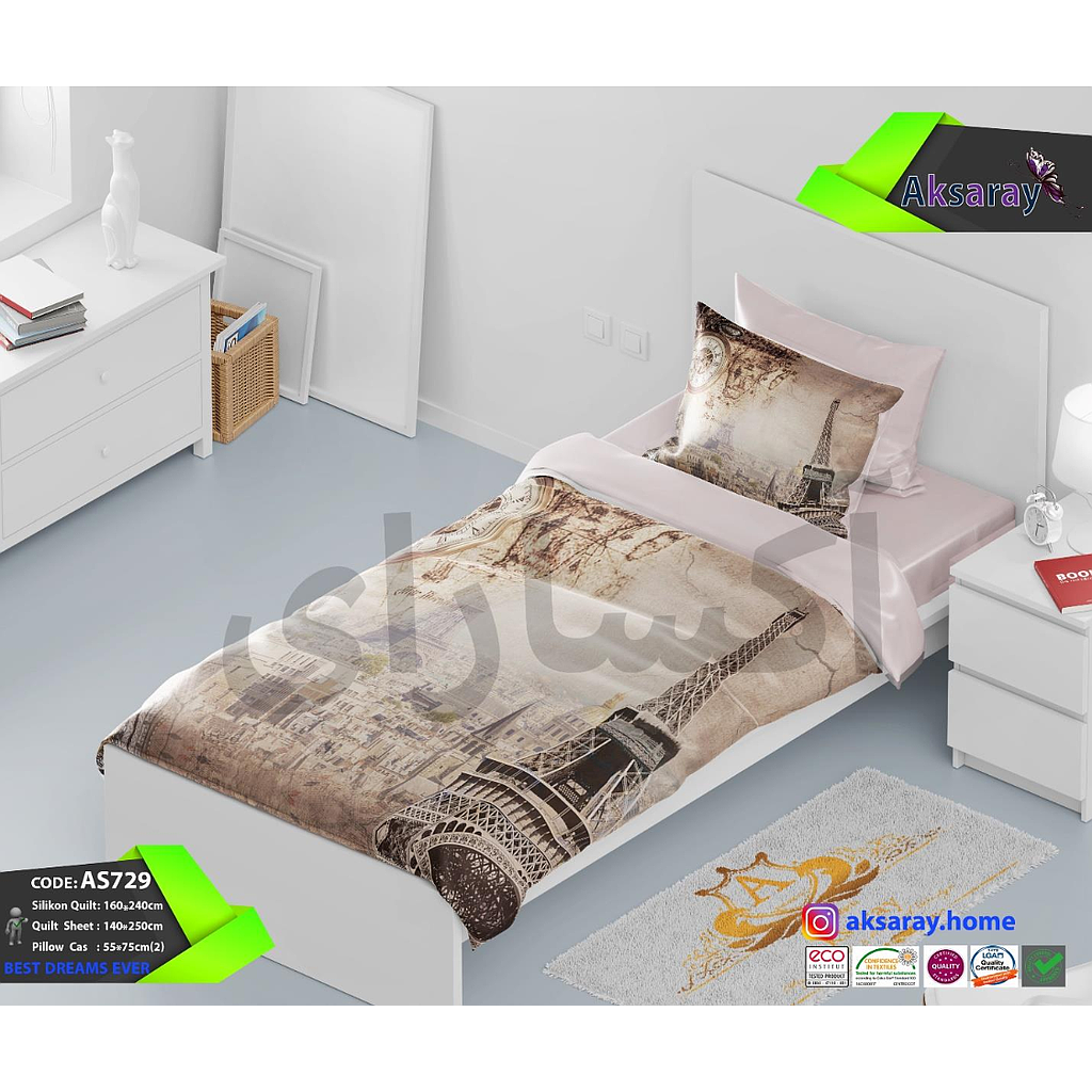 روتختی یک نفره مخمل شانلAs729