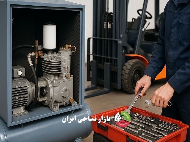 سرویس و نگهداری کمپرسور با قطعات اورجینال تصویر متخصص تعمیرات اساسی کمپرسور