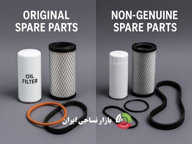 قطعات یدکی اورجینال لیفتراک و کمپرسور تصویر قطعات یدکی اورجینال در مقابل قطعات یدکی متفرقه