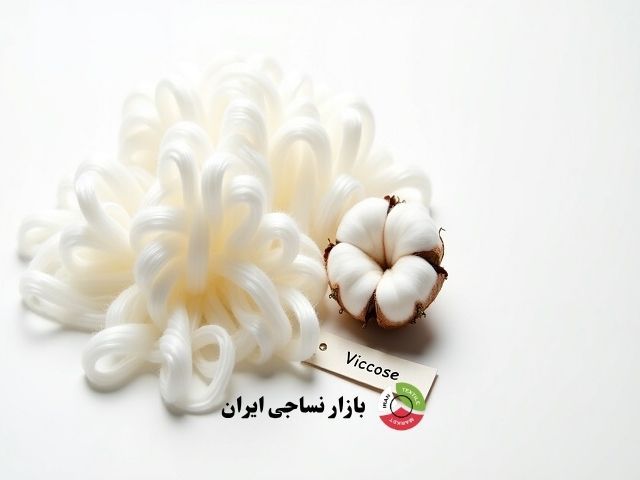 مقایسه ویسکوز و پنبه تصویر پنبه و ویسکوز در کنار یکدیگر