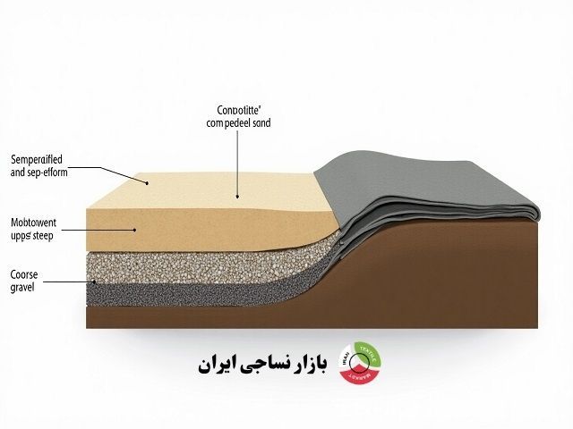 برش مقطعی پروژه عمرانی با استفاده از ژئوتکستایل تصویر برش مقطعی پروژه عمرانی با استفاده از ژئوتکستایل