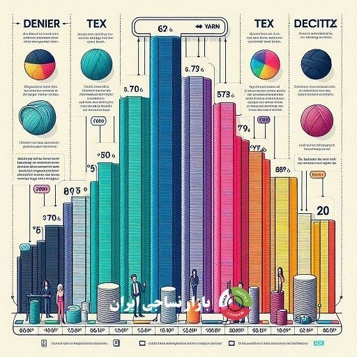 نمودار مقایسه دنییر، تکست و دسیتکس در نخهای مصنوعی نمودار مقایسه دنییر، تکست و دسیتکس در نخهای مصنوعی