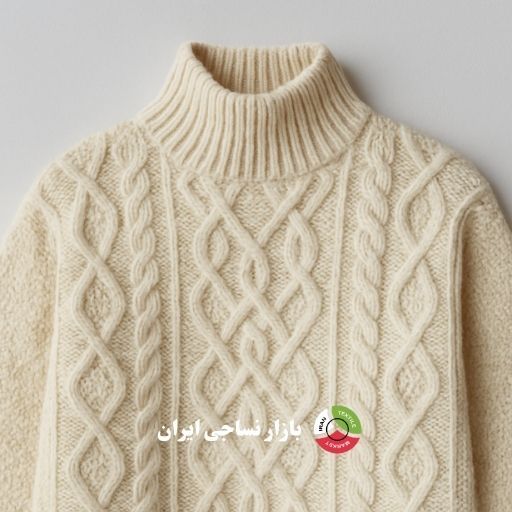 نمونه لباس زمستانی بافته شده با نخ اکریلیک پلیور بافته شده با نخ اکریلیک