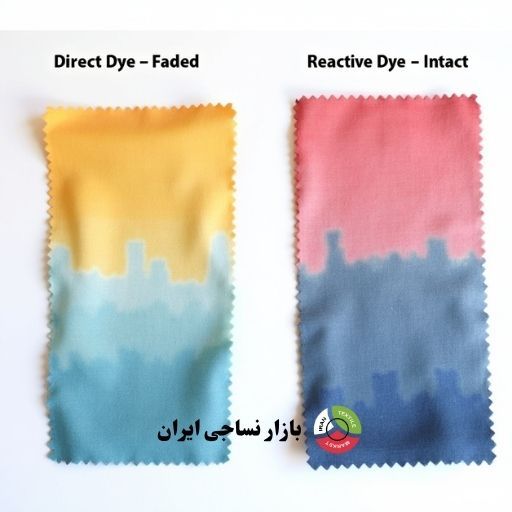 دوام رنگ در پارچه رنگرزی شده با رنگ مستقیم و واکنشی مقایسه دوام رنگ مستقیم و واکنشی