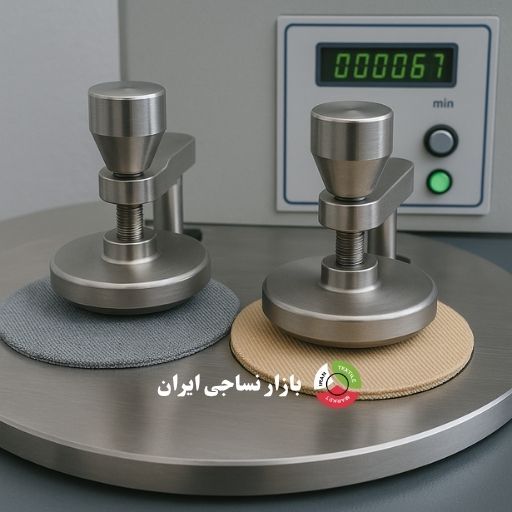 آزمایش سایش روی پارچه تافته و سرژه با دستگاه Martindale آزمایش سایش روی پارچه تافته و سرژه با دستگاه Martindale