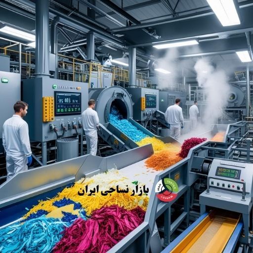 polyester fiber-to-fiber recycling plant تصویر کارخانه بازیافت فیبر پلیاستر