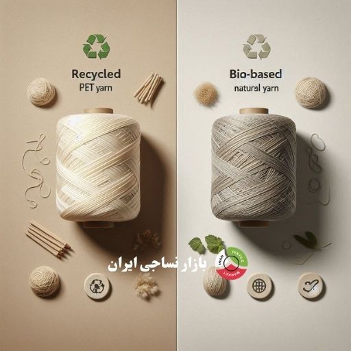 نمونه‌هایی از نخ‌های نوین: بازیافتی، زیستی و تغییر رنگ‌دهنده
