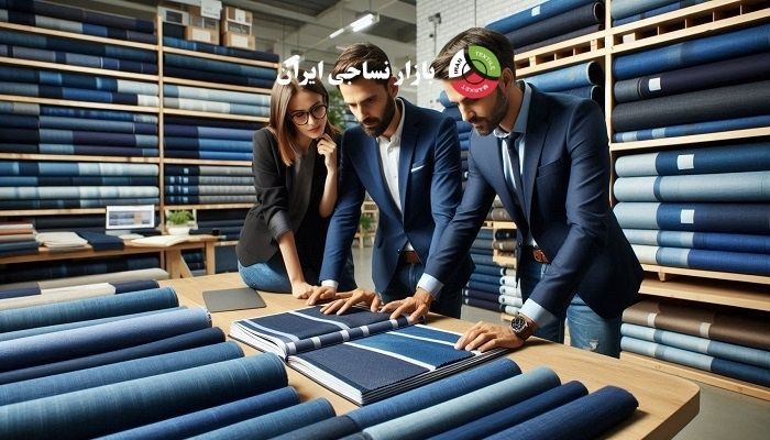 بررسی نمونه پارچه جین توسط تولیدی پوشاک بررسی نمونه پارچه جین توسط تولیدی پوشاک