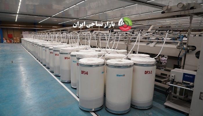 نمایی از سالن ریسندگی کارخانه ایران ریس البرز تولیدکننده نخ تخصصی در ایران نمایی از سالن ریسندگی کارخانه ایران ریس البرز تولیدکننده نخ تخصصی در ایران