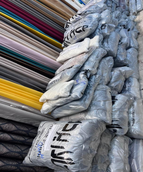 پنل پرده آماده حریر بافت دار