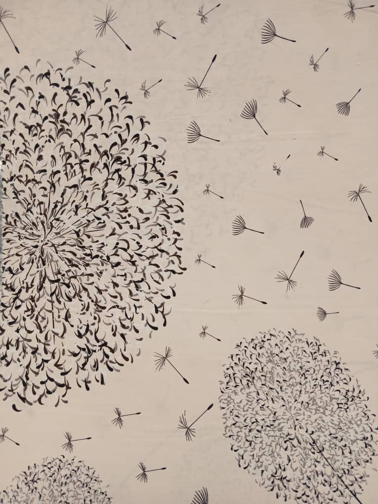 پارچه ملحفه ای طرح قاصدک 2 رویه