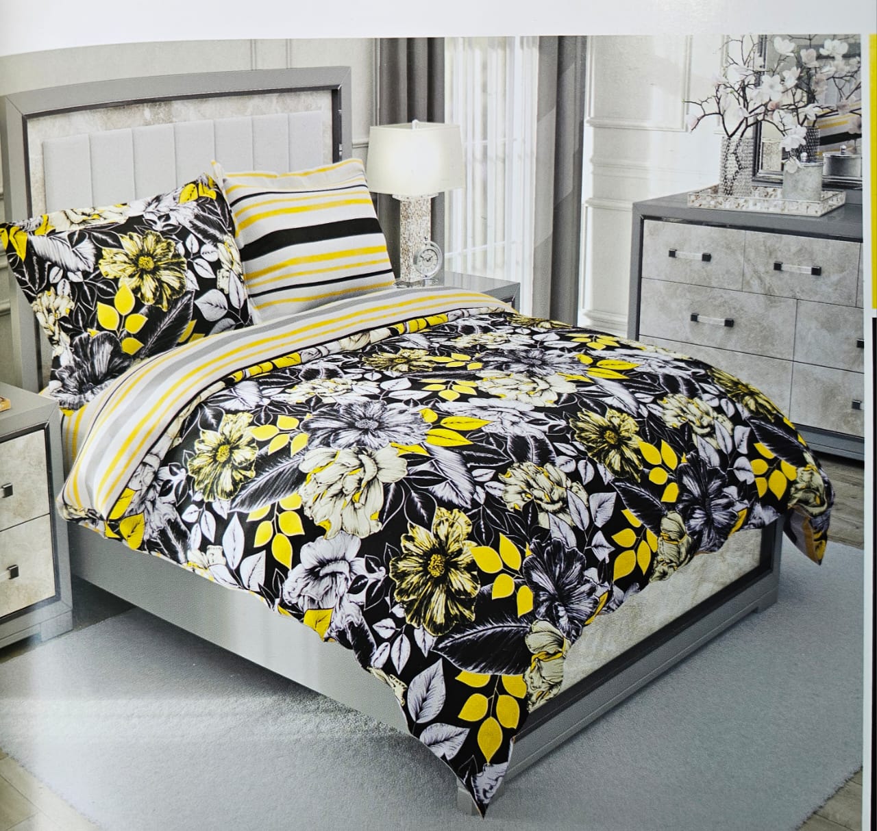 پارچه ملحفه ای طرح مگنولیا