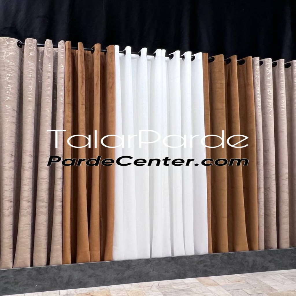 پرده پنلی آماده مخمل طلاکوب