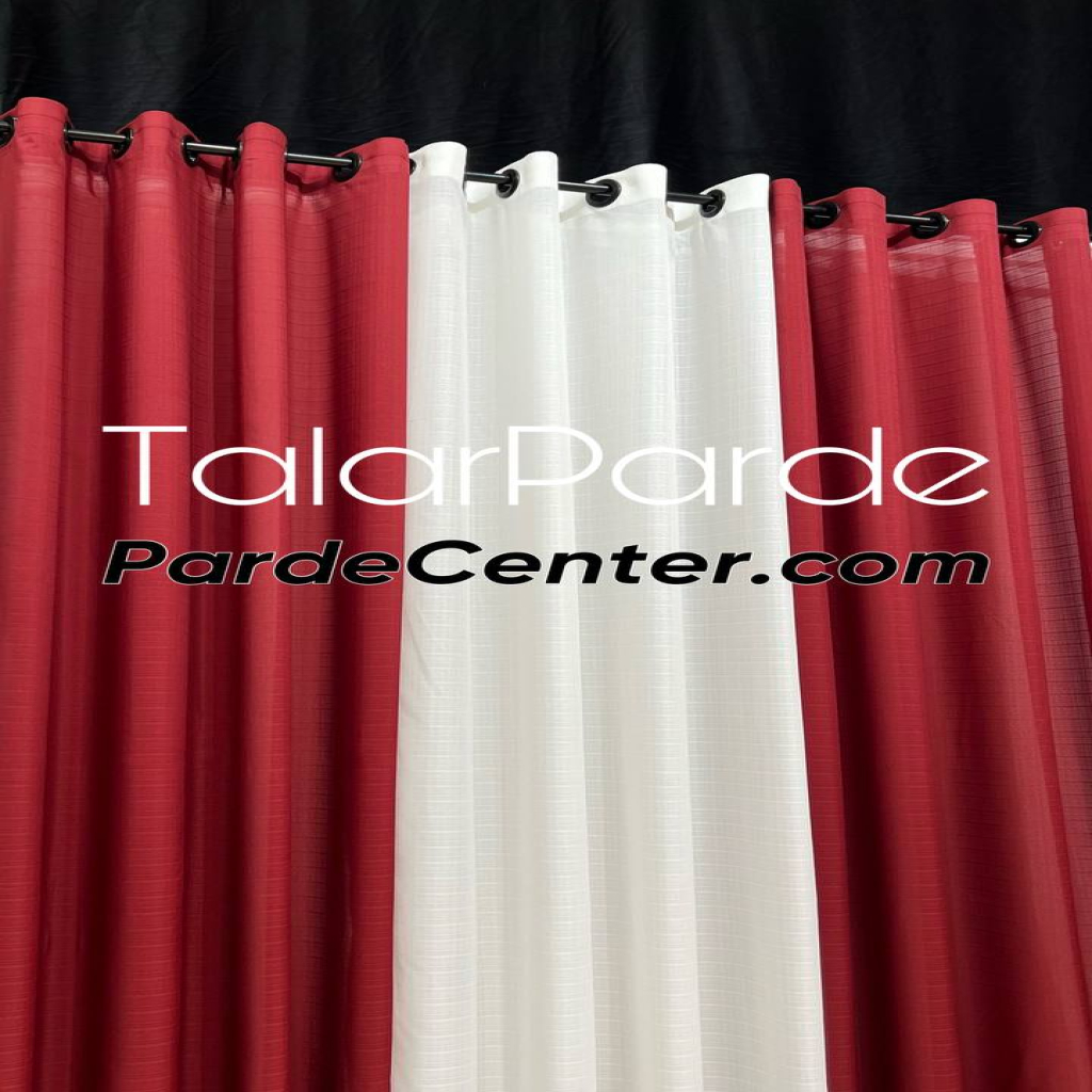 پرده پنلی آماده حریر بافت دار