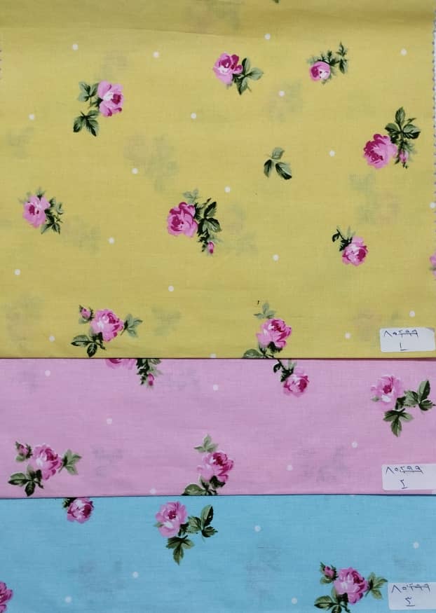 پارچه پوپلین فیلور طرح غنچه