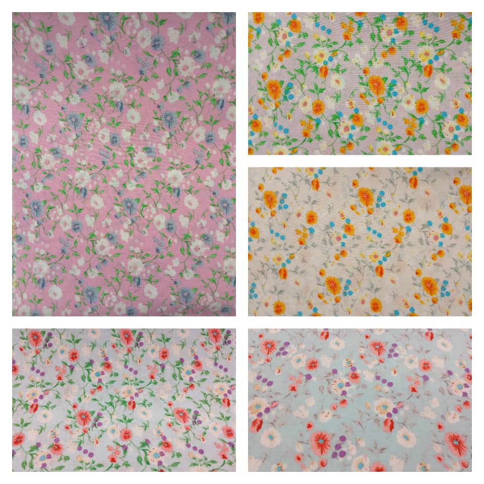 پارچه پوپلین فیلور طرح بهاری