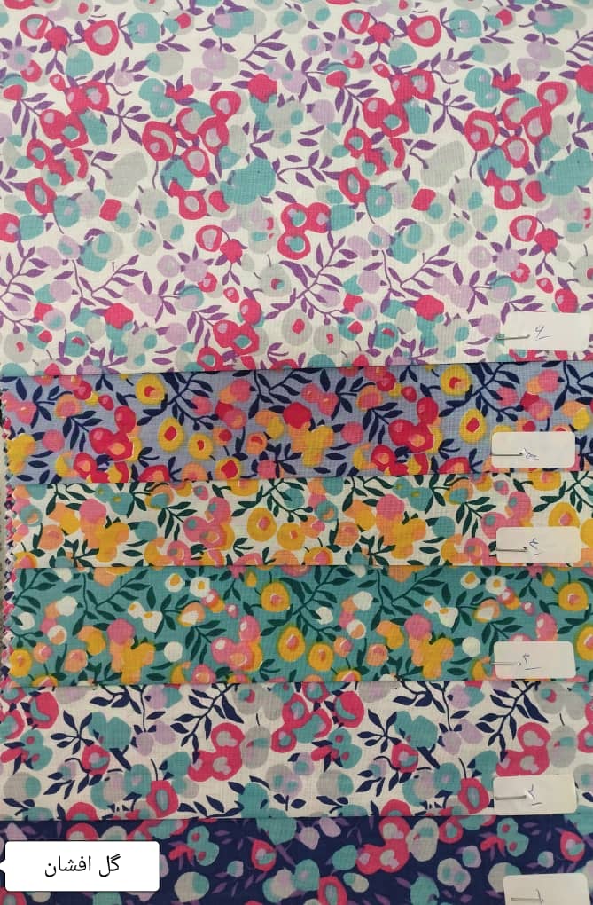 پارچه پوپلین فیلور طرح گل افشان