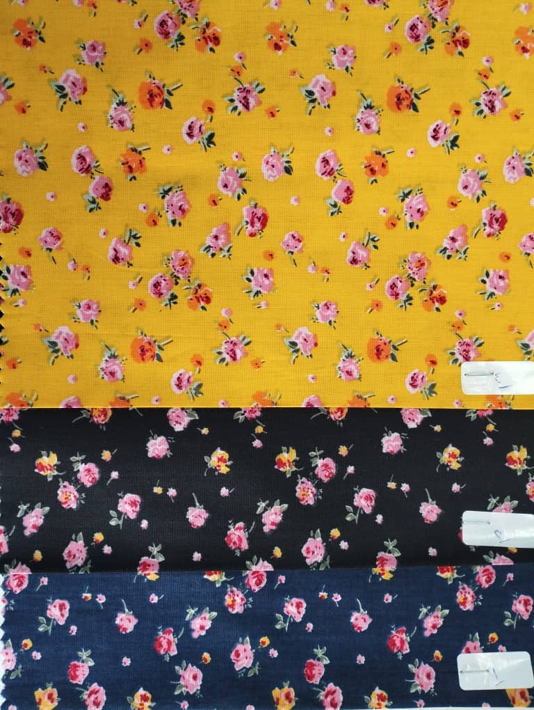 پارچه پوپلین فیلور طرح گل رز