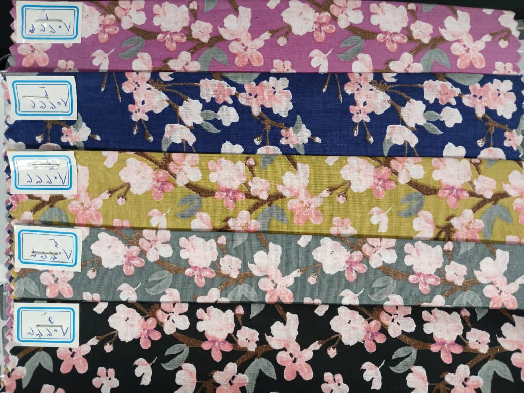 پارچه پوپلین فیلور طرح شکوفه