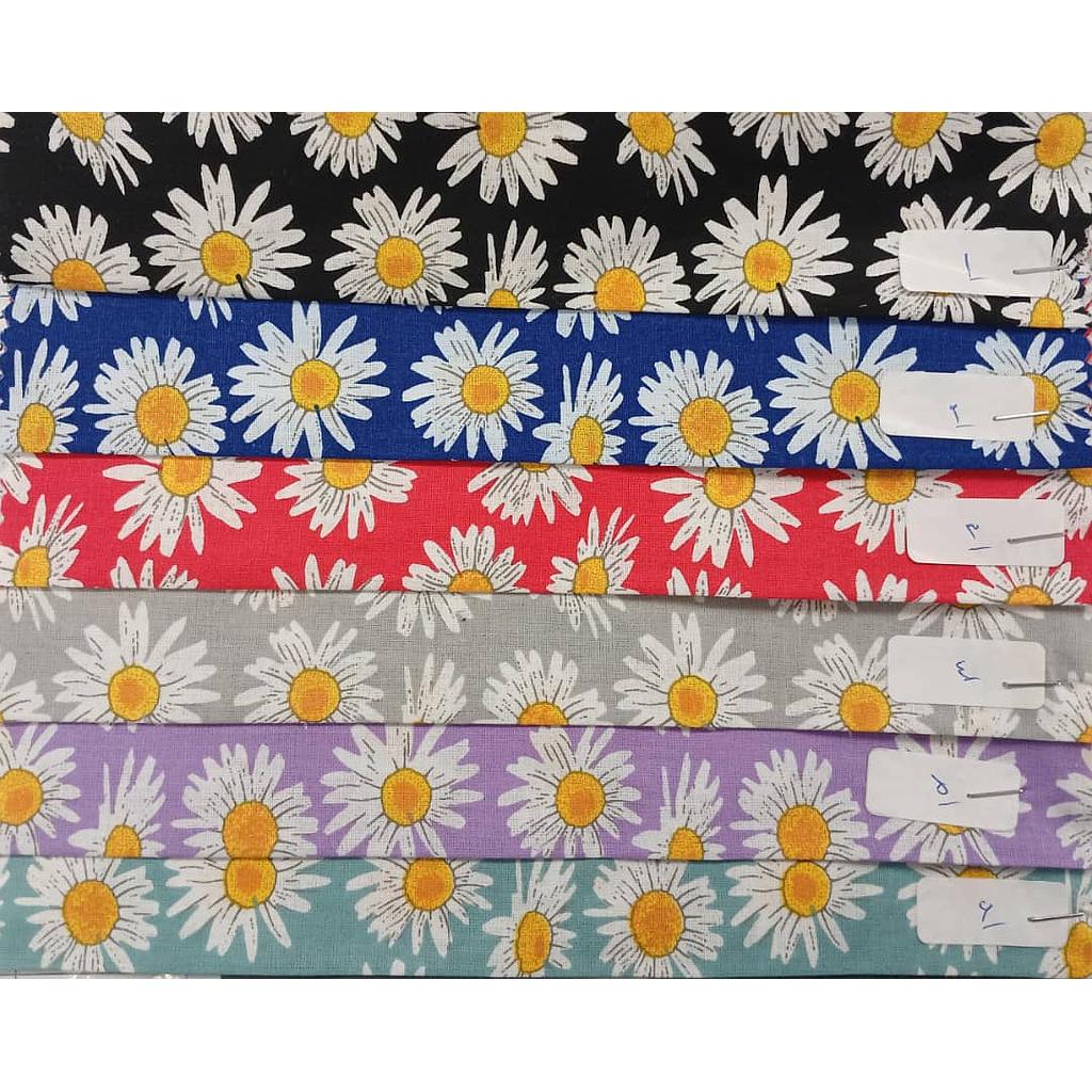 پارچه پوپلین فیلور طرح بابونه