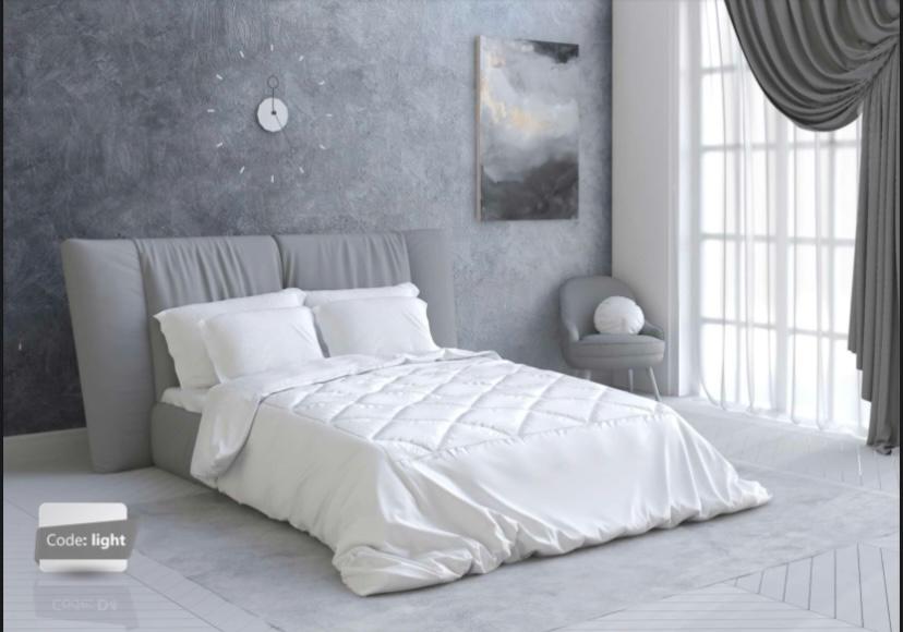 روتختی ساده هتلی (دورو) دونفره سفید لایت