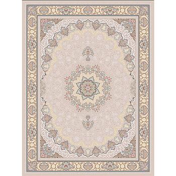 فرش ماشینی 1200 شانه دستباف گونه گل برجسته طرح سپاهان