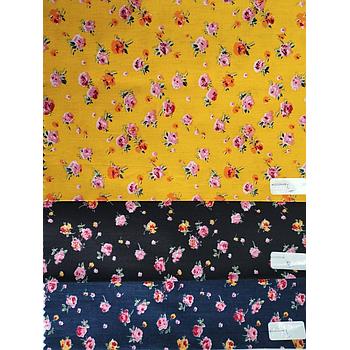 پارچه پوپلین فیلور طرح گل رز